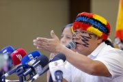El presidente de la Confederación de Nacionalidades Indígenas del Ecuador, Marlon Vargas.