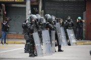 Se registró presencial policial y militar en Quito por las manifestaciones.