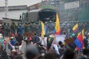 Paro nacional en Ecuador llega al mes de protestas.
