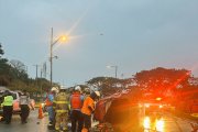 El accidente en la av. del Bombero se registró la madrugada de este 28 de octubre.