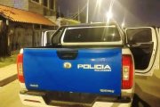 Este patrullero fue atacado por sujetos que se movilizaban en motocicletas en el norte de Machala