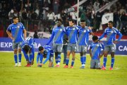 Jugadores de Emelec durante la tanda de penaltis ante LDU en las semifinales de Copa Ecuador.