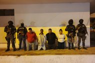 Los cuatro detenidos fueron presentados por la Policía.