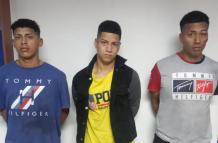 Los detenidos son Maickol Villón Minda, Marcos Vicuña Chipe y José Díaz Troya.