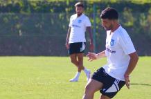 José Albertí, entrenando con Emelec en Argentina donde hace la pretemporada el cuadro azul.