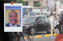 Jerfferson Carlos Cuero Gruezo fue asesinado al mediodía del martes. Conducía este vehículo de color negro. Policía acordonó la escena del crimen.