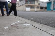 La vereda donde la niña fue alcanzada.