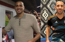 David Trezeguet (izq.) y Maxi Rodríguez.
