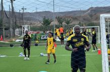 Este lunes 13 de enero, Felipe Caicedo tuvo su primer entrenamiento con Barcelona.