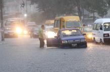 calle inundada