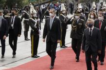 Llegada del Rey de España para la toma de poder de Lasso.