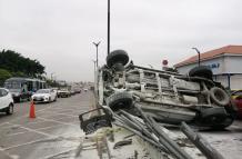 Se registró un accidente de tránsito en Guayaquil.