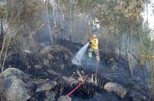 576 hectáreas de vegetación han desaparecido en Azuay y Cañar por efecto del fuego