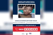 La adolescente está desaparecida desde el domingo 25 de septiembre.