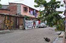 En este lugar se ejecutó el operativo. En el sitio se terminaba de pintar un mural.