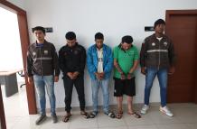 Los detenidos fueron presentados por la Policia.