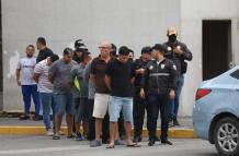 Los detenidos fueron presentados por la Policia.