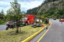 El accidente se registró en la avenida Simón Bolívar.