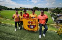 Socios de Barcelona estuvieron presenten en el último entrenamiento de Barcelona.