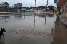 Varios sectores de Santa Lucía han sido afectados por las lluvias.