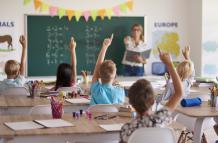 niños en la escuela