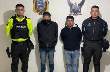 Los sospechosos fueron atrapados por agentes del Distrito de Policía Eloy Alfaro, del sur de Quito.