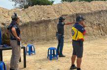 Las pista de Playa Rosada en Ayangue, nuevo sitio de los tiro prácticos.