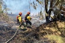 El incendio fue contralado por los bomberos.