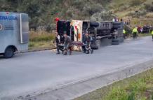 El accidente en la vía de Colta.