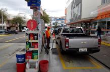 En Azuay escaseaba el combustible.