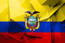 Bandera de Ecuador en arte geométrico.