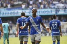 Jaime Ayoví anotó el gol que pone en ventaja a Emelec