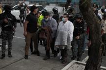 Los detenidos llegaron a la Unidad de Flagrancia, en Quito.