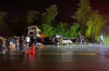 Accidente vía Guayaquil-Salinas