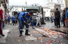 basura en el Centro Histórico de Quito