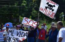 Por las protestas, una vía en Los Ríos fue cerrada.