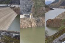 Esta es la hidroeléctrica de Mazar. En la última imagen se observa el embalse en la zona más cercana a la represa. Este nivel no ha sido suficiente para encender las dos turbinas con las que cuenta.