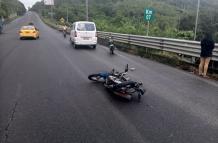 El accidente de tránsito dejó una persona herida.