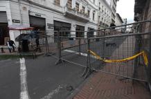 Así lucen los accesos al centro de Quito.