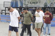 Los sospechosos fueron detenidos en un operativo ejecutado en Durán, Guayaquil, Samborondón y Daule