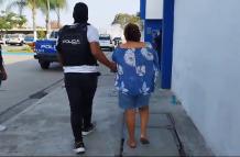 Mujer detenida en el sur de Guayaquil