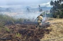 Se han registrado varios incendios forestales en zonas de Ambato.