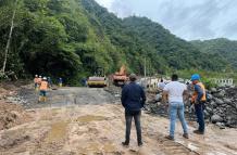 En el Kilo 2, en el cantón Mera, se construyó una variante a la carretera destruida por las lluvias.