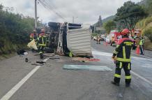 Accidente de tránsito en la avenida Simón Bolívar