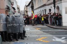 Protestas en Quito de este 15 de noviembre de 2024.