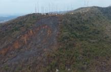 Algunas hectáreas afectó el reciente incendio de Cerro Azul.