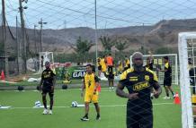 Este lunes 13 de enero, Felipe Caicedo tuvo su primer entrenamiento con Barcelona.