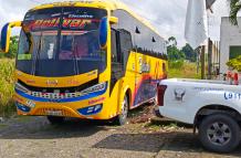 El conductor del bus fue llevado hasta el centro de salud de Buena Fe.