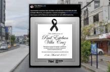 Paul Villa - Militante de la Revolución Ciudadana - Asesinado  - Quito