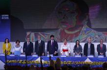 Autoridades en la inauguración de la segunda vuelta electoral.